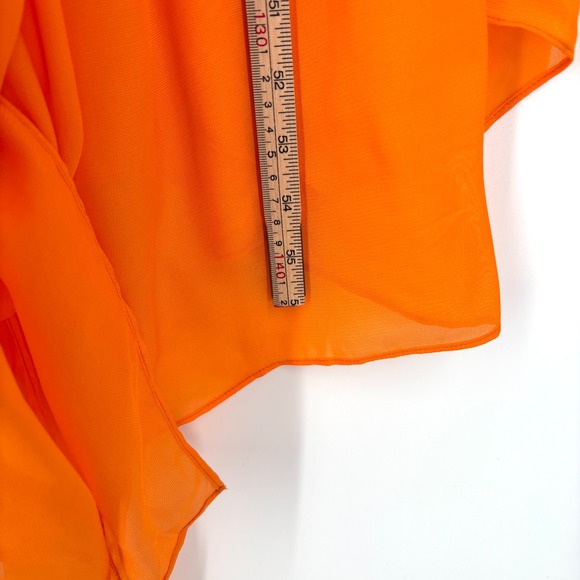 Cult Gaia Sloane Orange Halter Maxi‎ Dress Sz Large Open Back Resort Beach - Picture 12 of 13